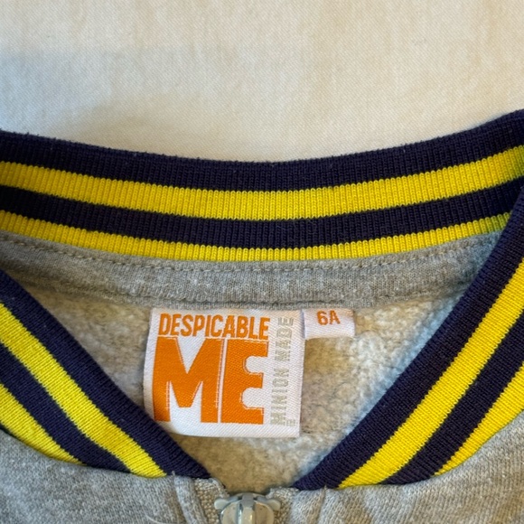 Kids Minion Varsity Jacket Sweater - Picture 6 of 11